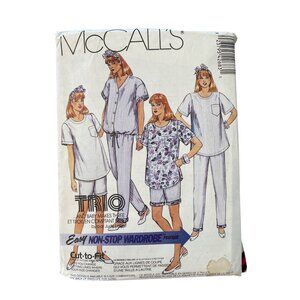 80s McCalls 4268 Sewing Pattern Maternity Jumpsuit Top Pants and Shorts 1989 CUT